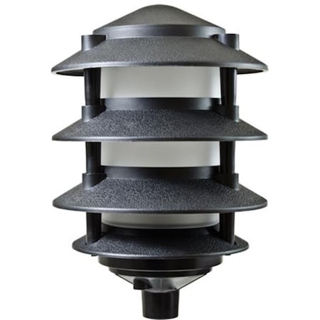Dabmar Lighting Dabmar Lighting FG5100-B 4 Tier 6 in. Top 0.5 in. Base Incandenscent 120 V Pagoda Fixture with Pre-Wired; Black; Bronze & Green FG5100-B